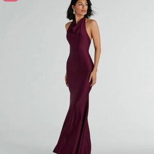 Formal Halter Mermaid Long Dress Size Small
